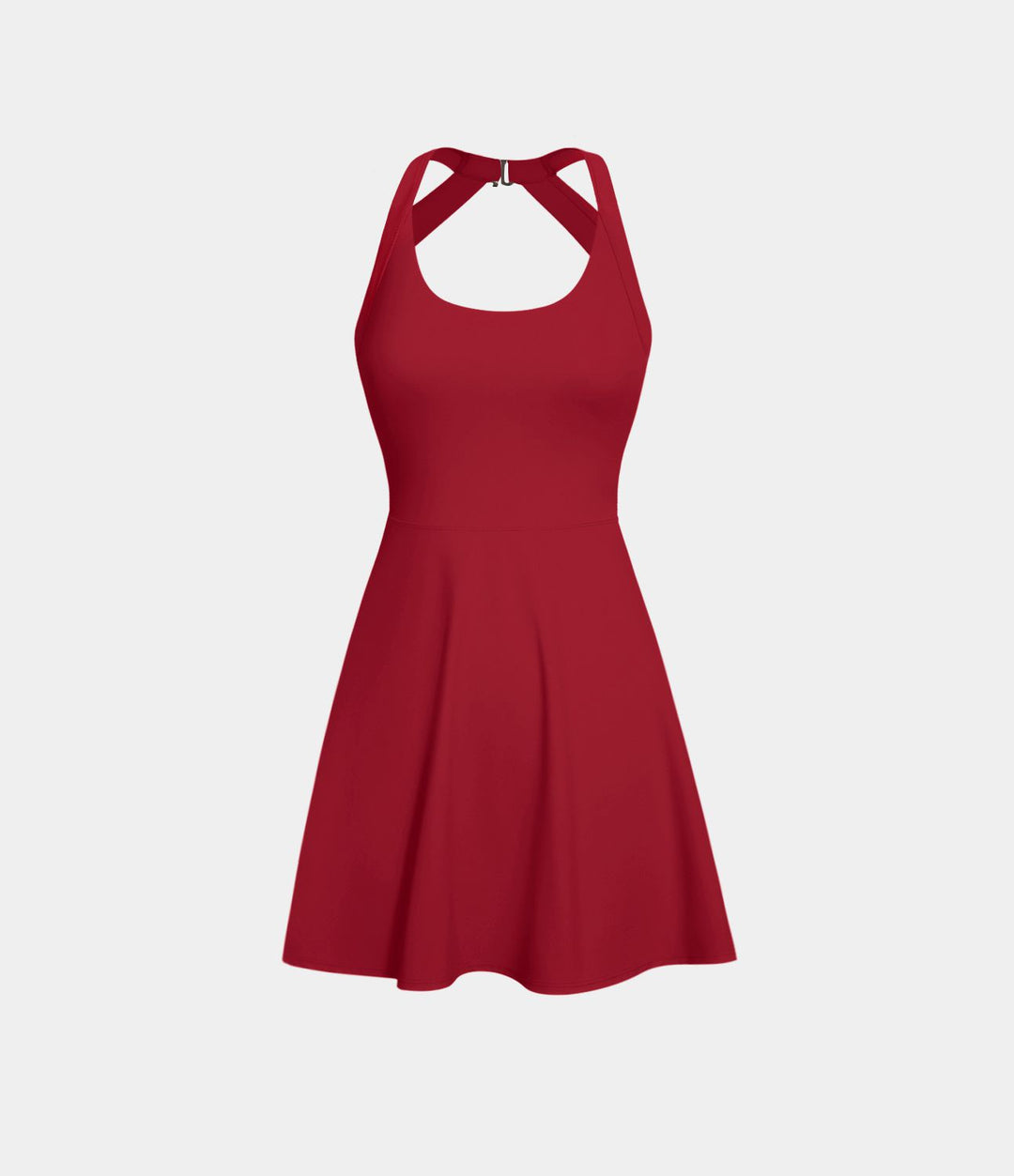 Anna Backless Twisted Flare Dress