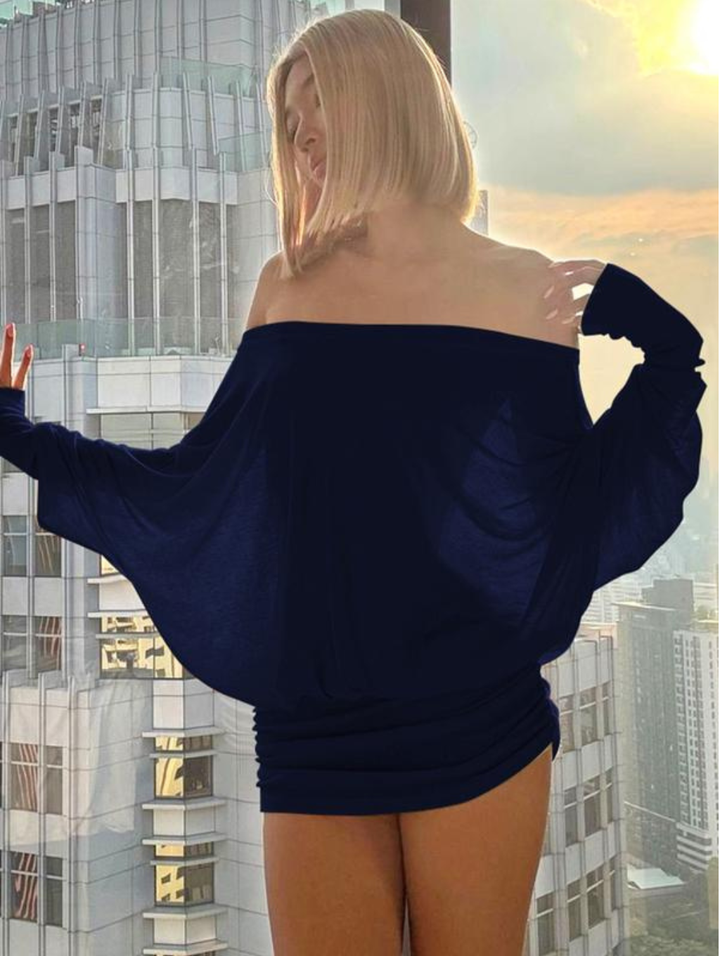 Maria Golden Hour Ruched Mini Dress