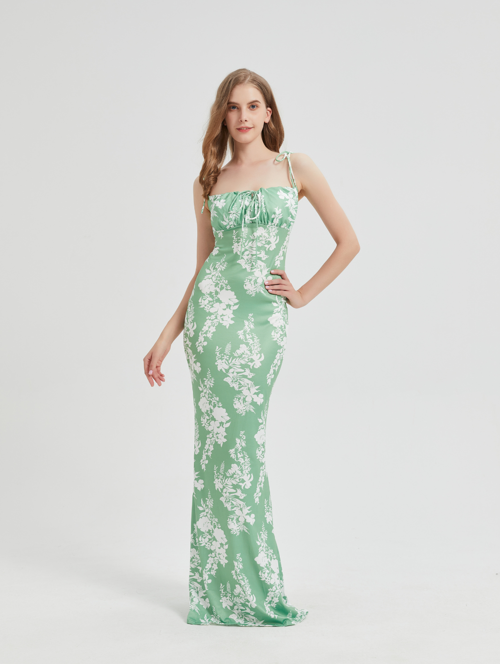 Charlotte Floral Maxi Sundress, Green / Xs Charlotte Floral Maxi Sundress, Green / Xs