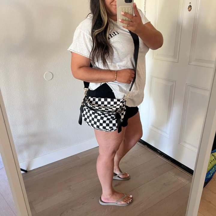 Olivia Checkered Crossbody Bum Bag
