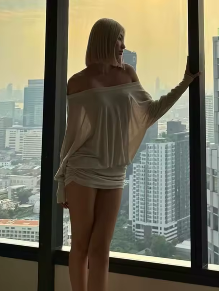 Maria Golden Hour Ruched Mini Dress