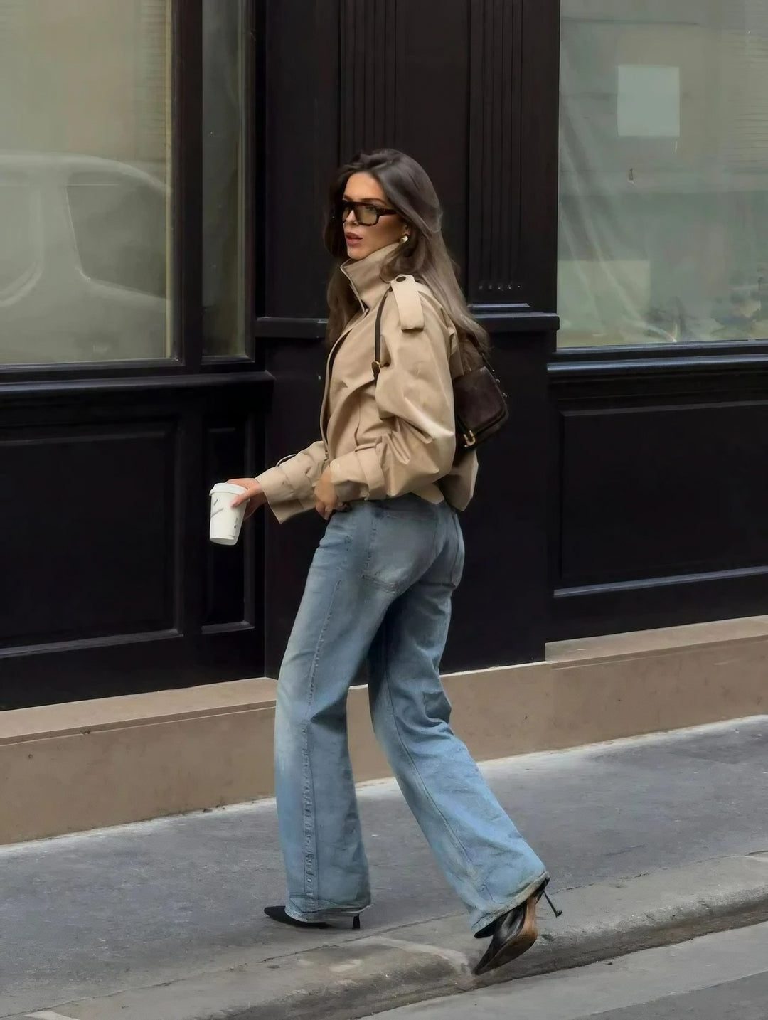 Talia Cropped Trench Coat