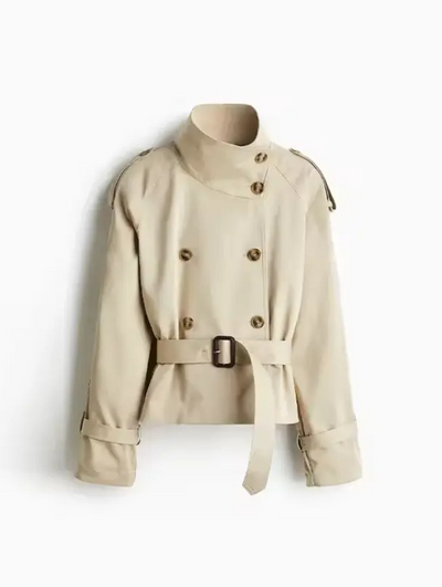 Talia Cropped Trench Coat