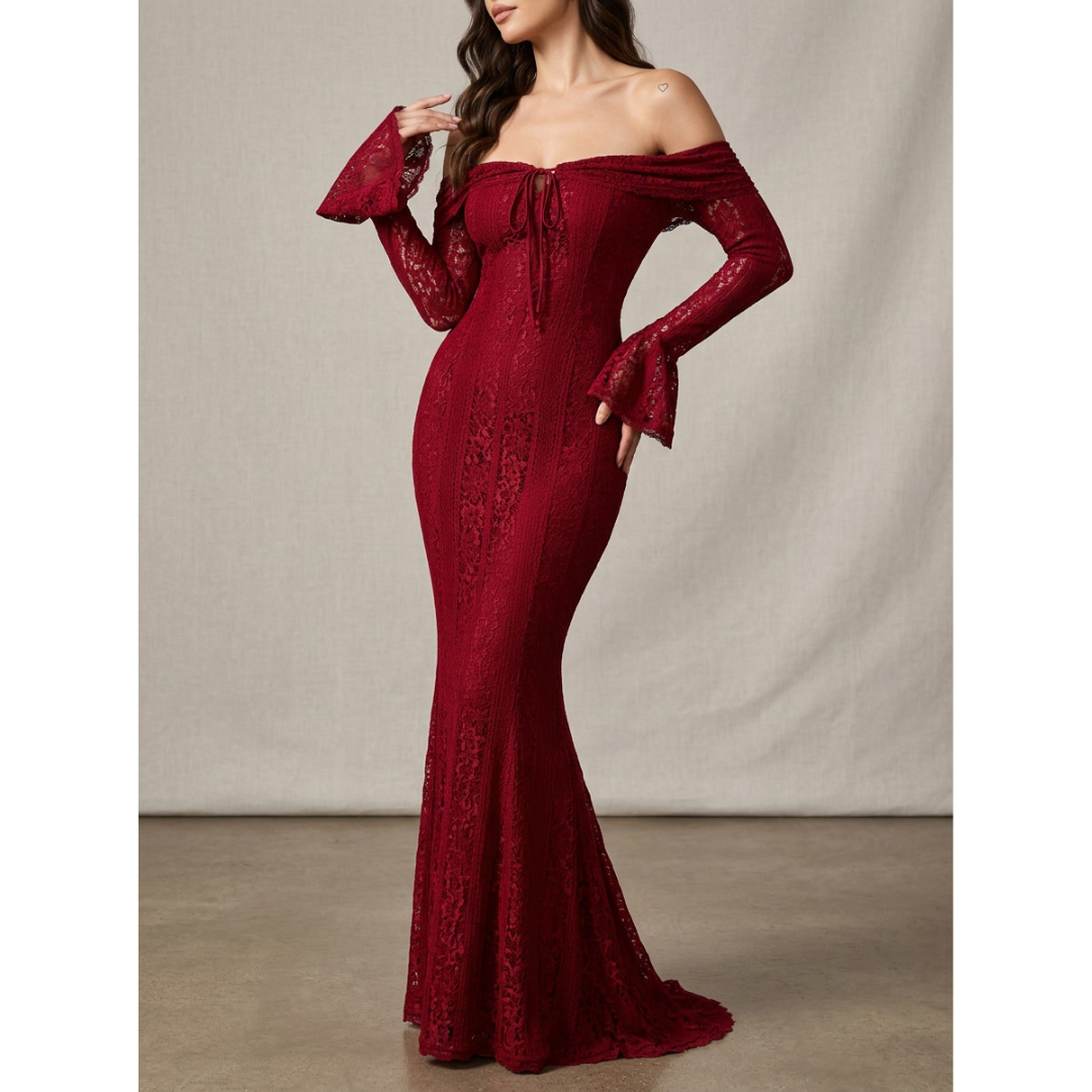 Colette Lace Off-Shoulder Elegance Dress