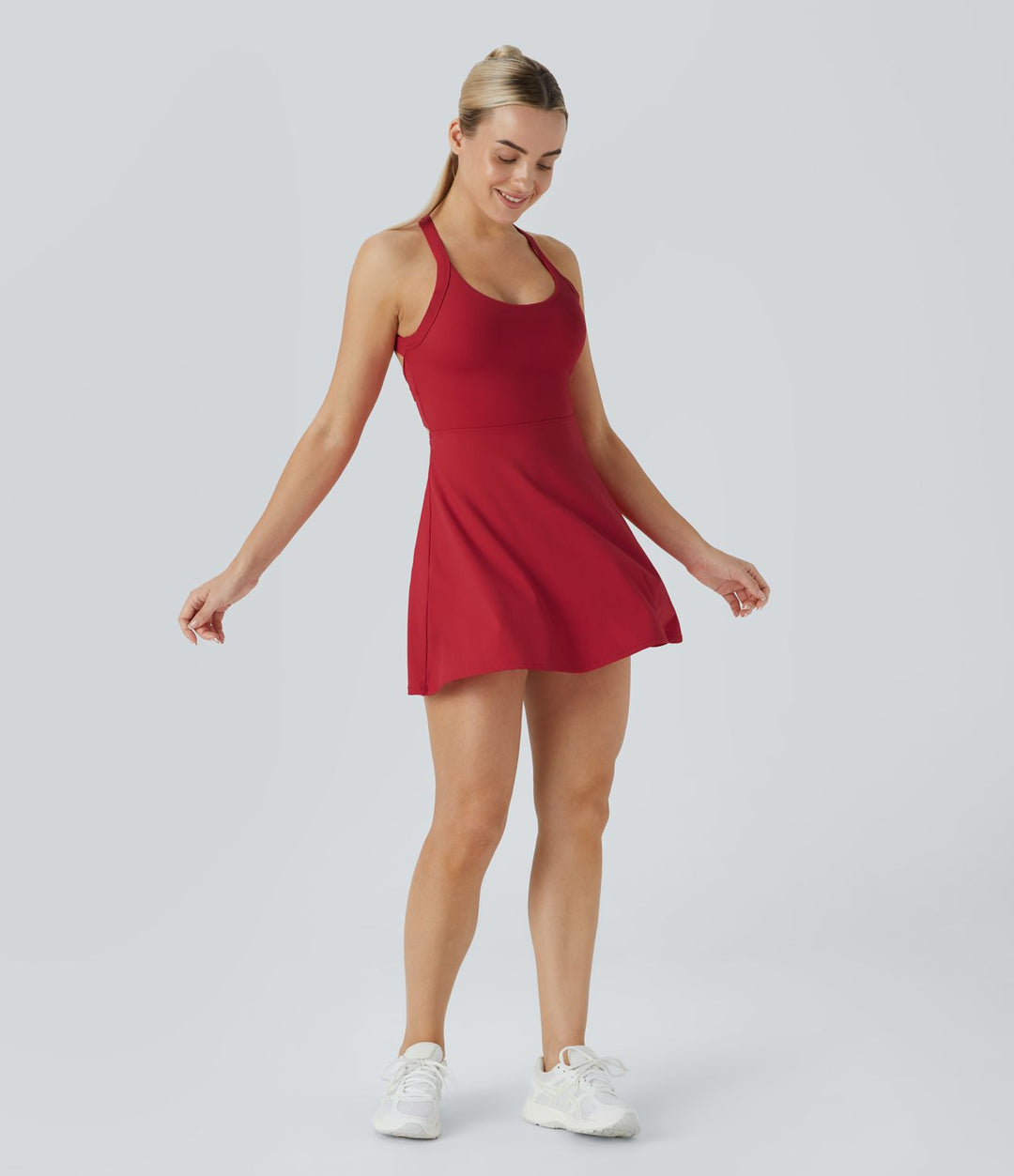 Anna Backless Twisted Flare Dress