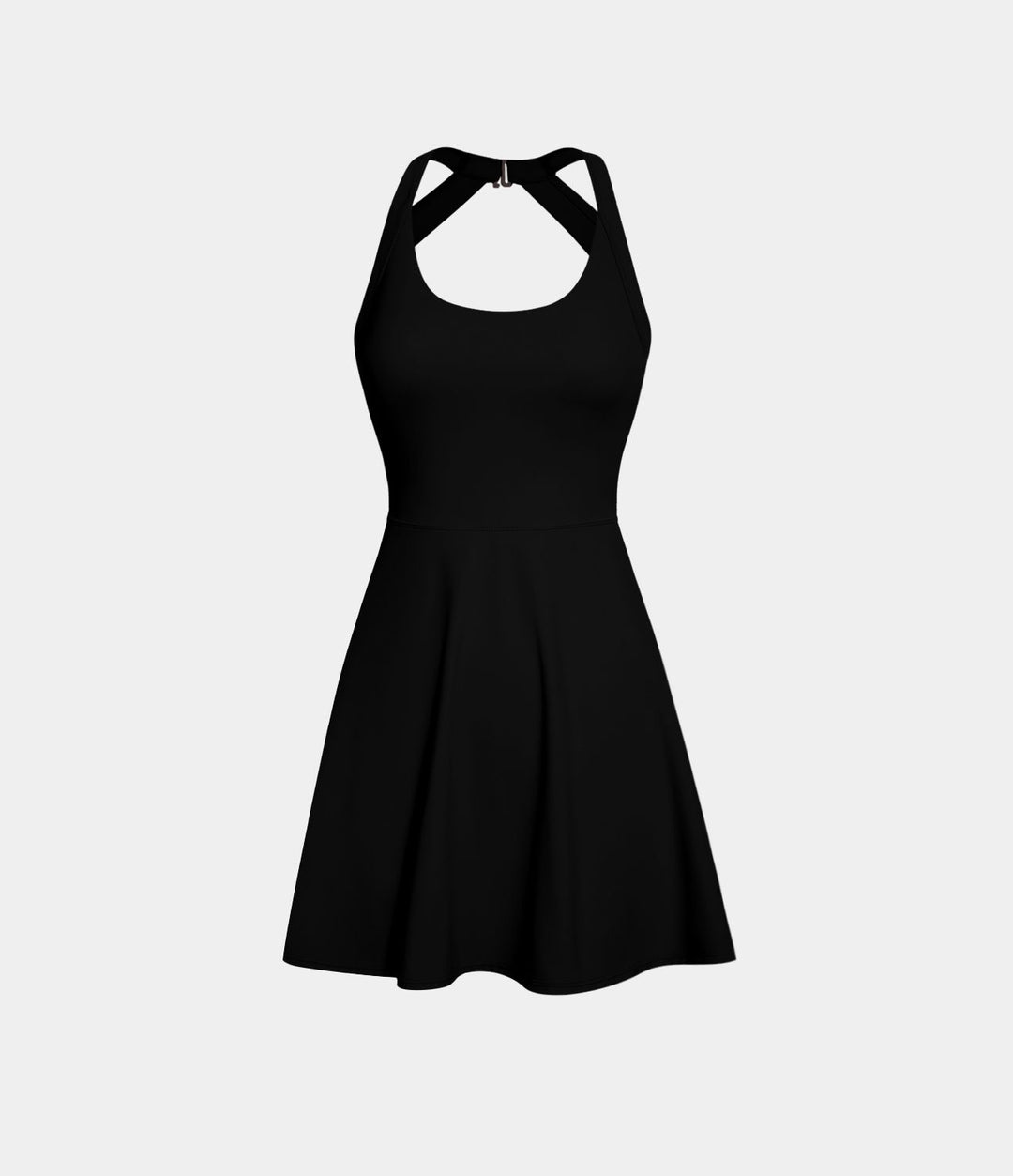Anna Backless Twisted Flare Dress