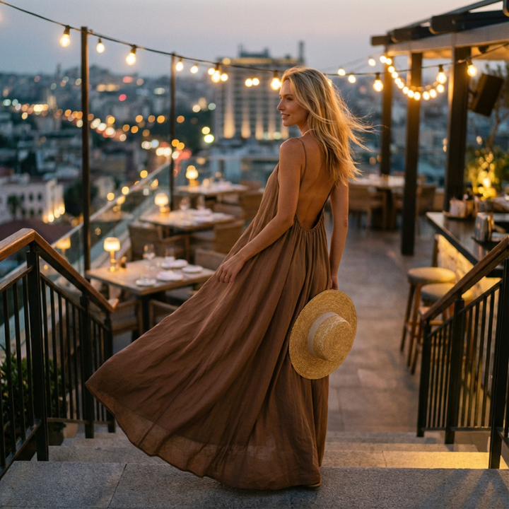 Dreka Backless Cami Maxi Dress