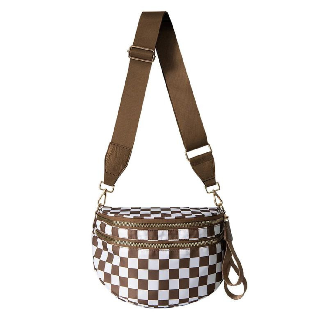 Olivia Checkered Crossbody Bum Bag