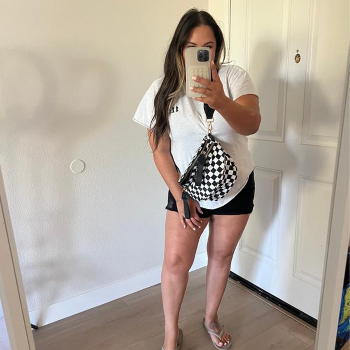 Olivia Checkered Crossbody Bum Bag