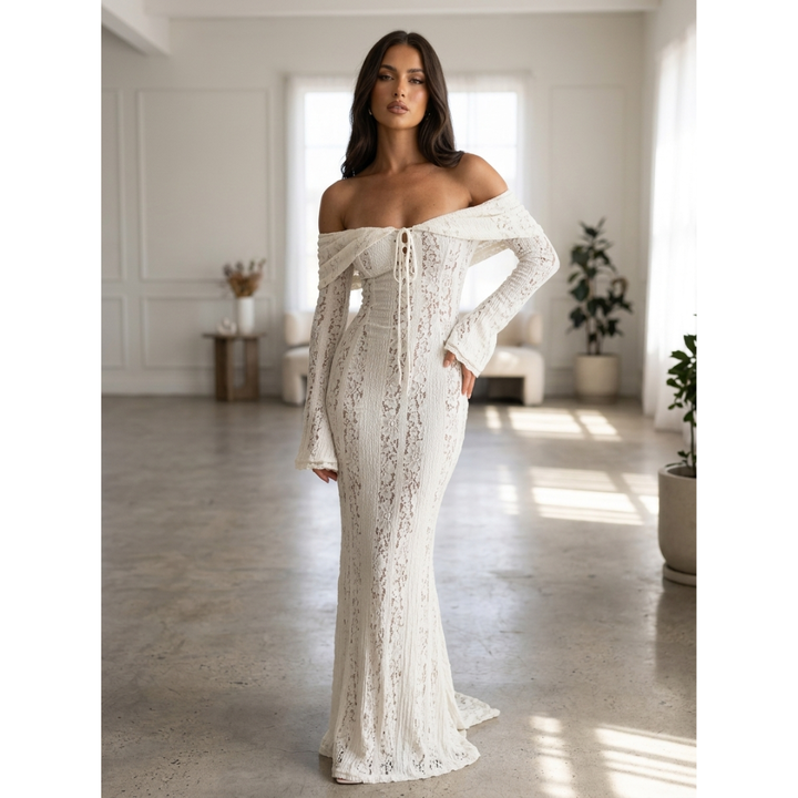 Colette Lace Off-Shoulder Elegance Dress