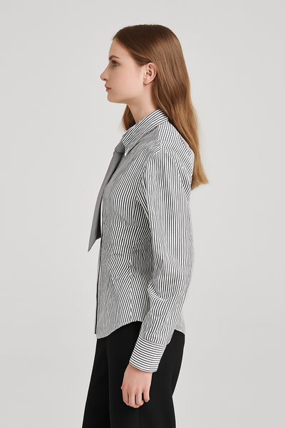 Camille Sculpted Pinstripe Shirt