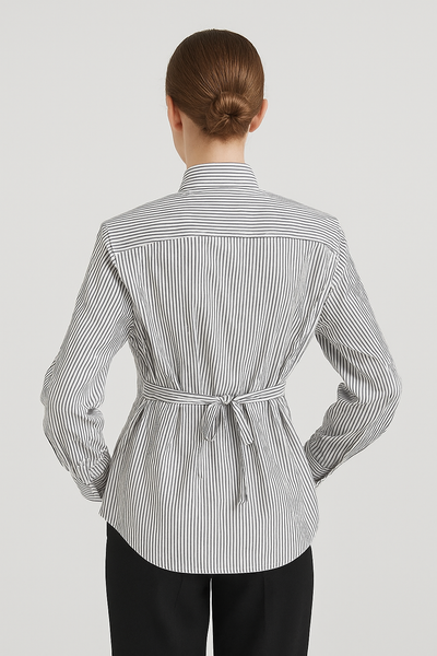 Camille Sculpted Pinstripe Shirt