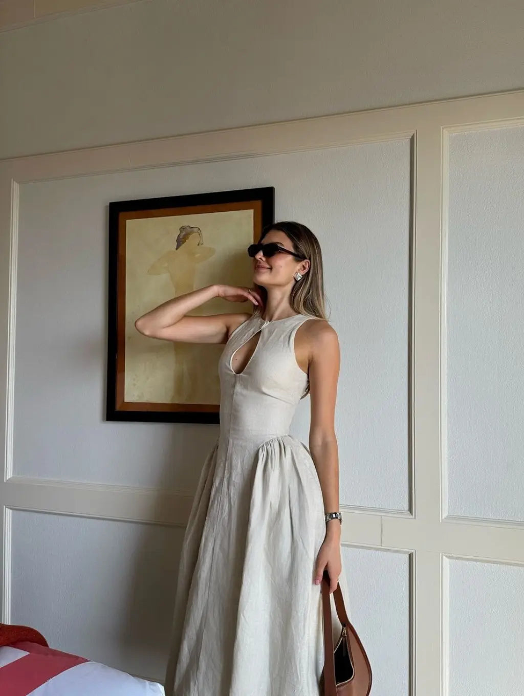 Sara Linen Midi Dress Dianara Sara Linen Midi Dress Dianara