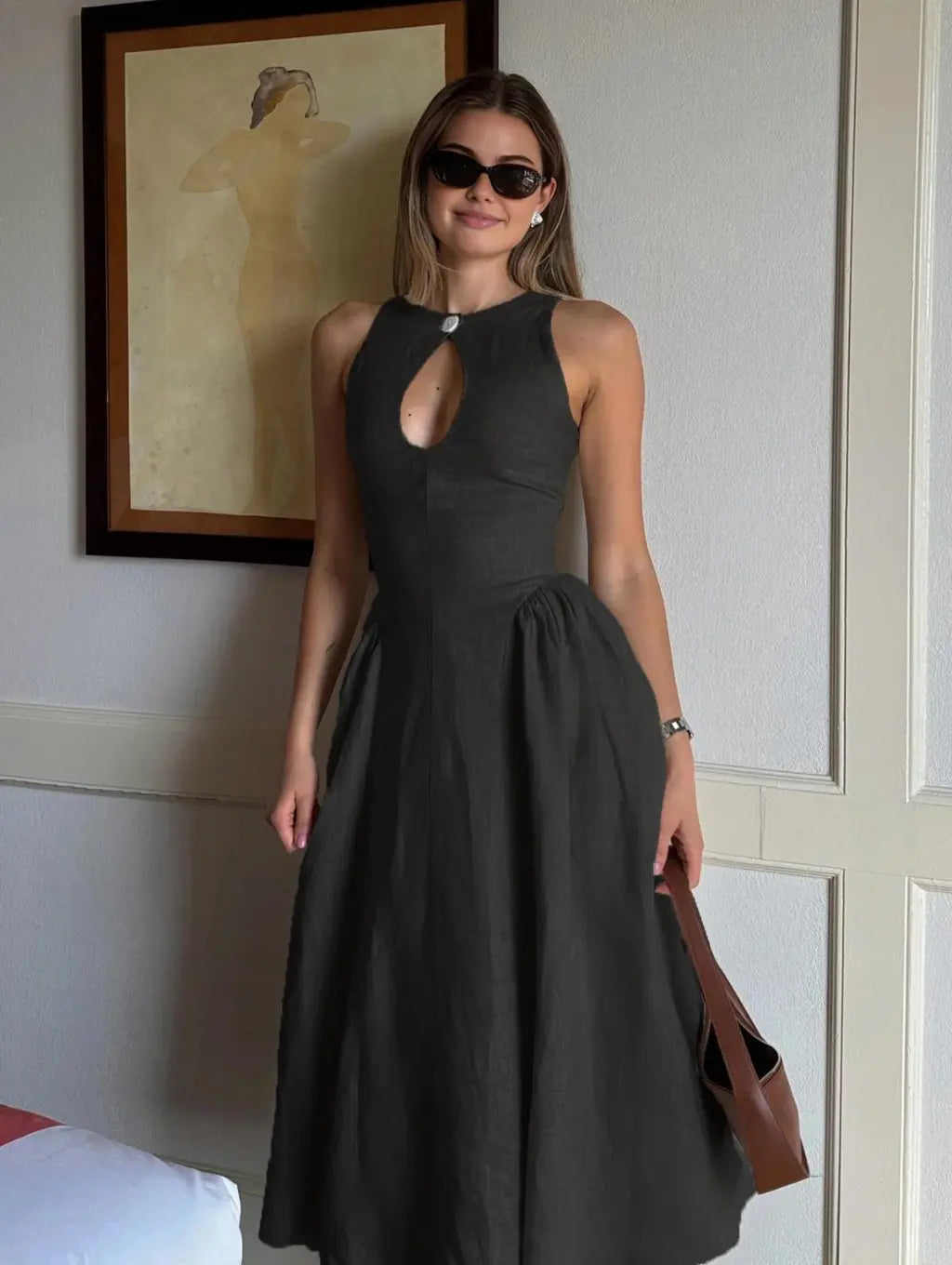 Sara Linen Midi Dress Sara Linen Midi Dress