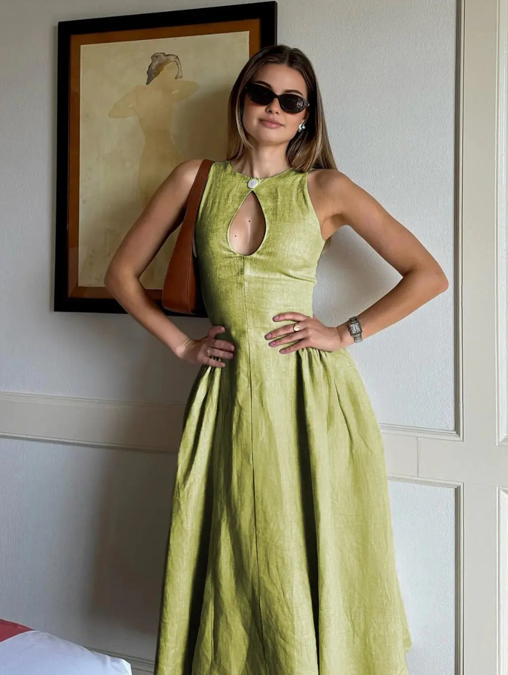 Sara Linen Midi Dress Sara Linen Midi Dress