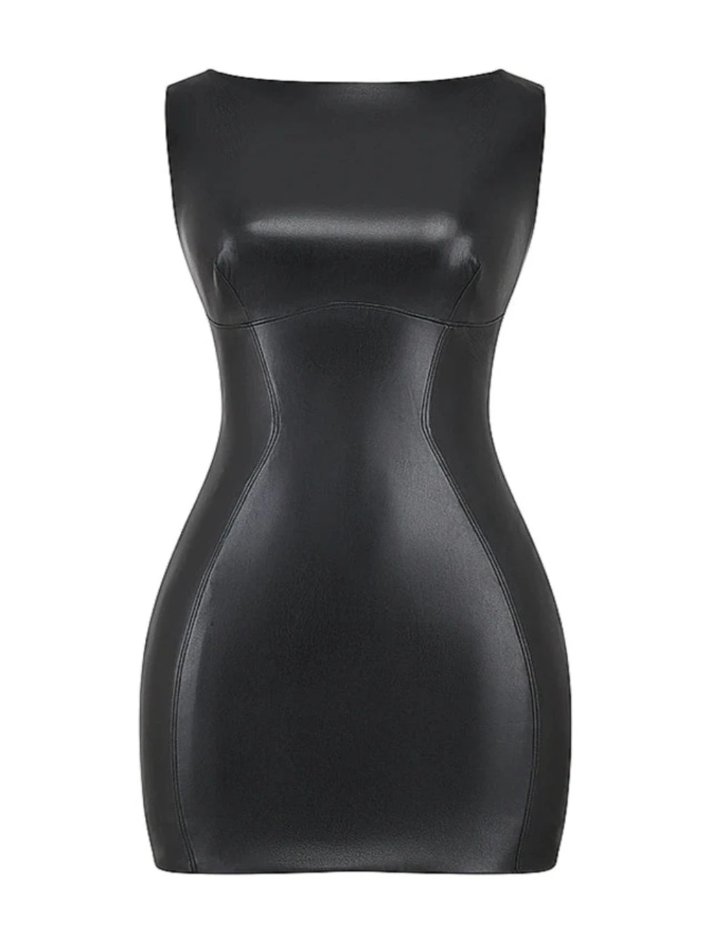 danna faux leather dress Sleeveless Studded Faux-Leather Maxi Dress